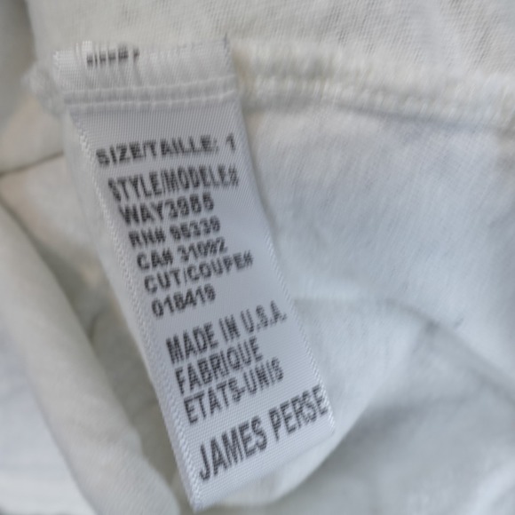 Standard James Perse Top Lightweight Long Sleeve Striped Tee Black White Size 1 - Picture 5 of 7